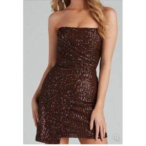 Windsor Brown Sequin Dress